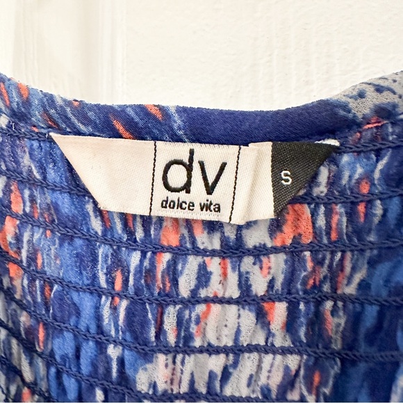 DV by Dolce Vita Cally Maxi Dress Blue Multi Tapestry Print Boho sz Small - Picture 10 of 12